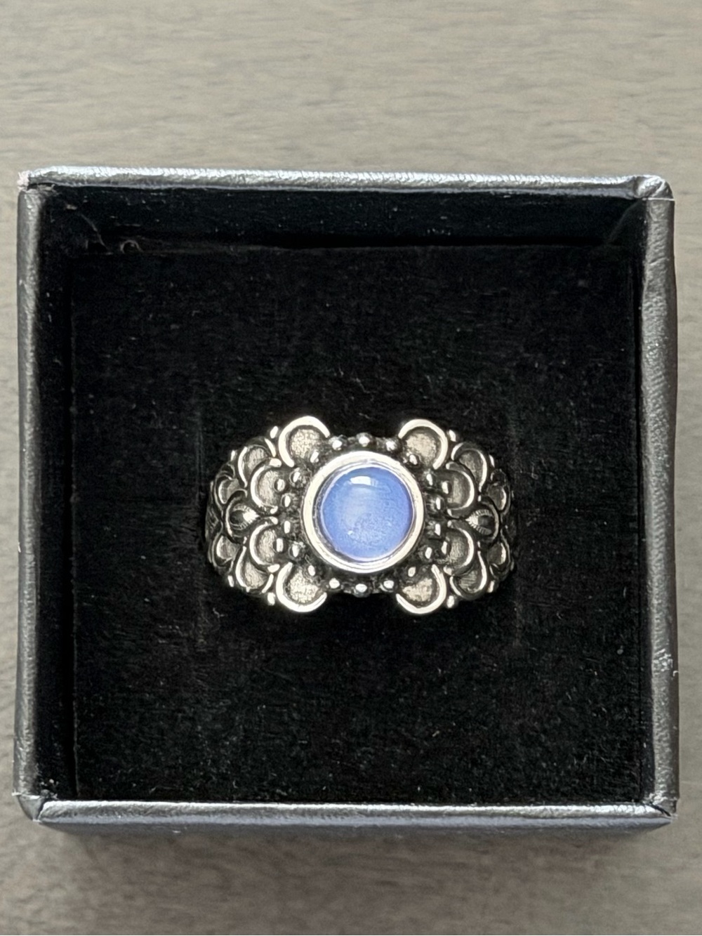 Sterling Silver Women’s Floral Filigree Mood Ring